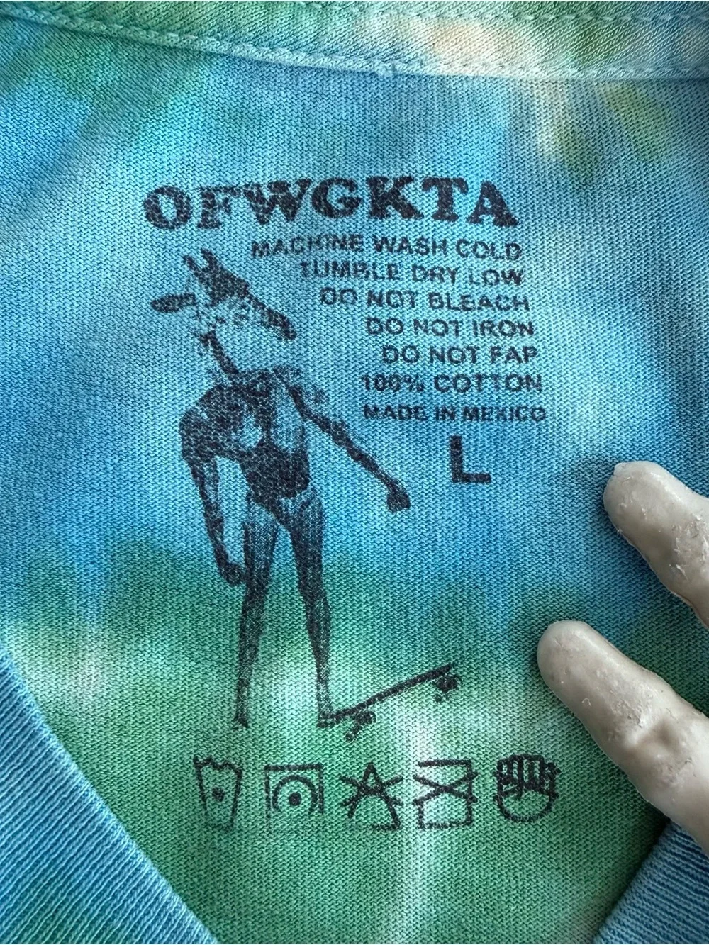 Odd Future Earl Sweatshirt Embroidered Face Tie Dye Tee ~ Size Large